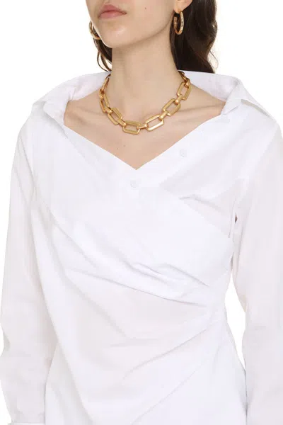Shop Max Mara Veranda Cotton Shirt In White