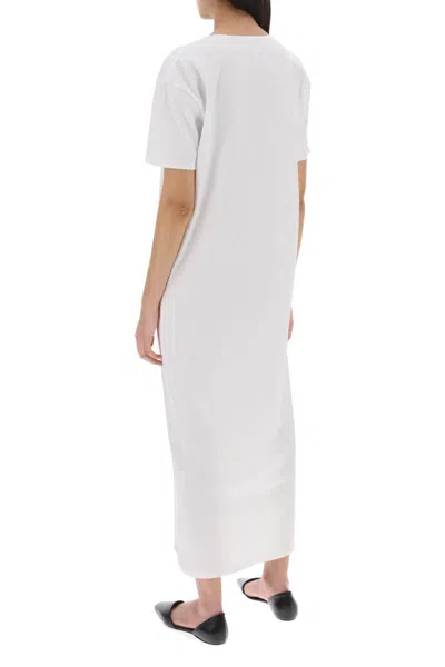 Shop Loulou Studio Maxi Arue Organic Pima Cotton Dress In Bianco