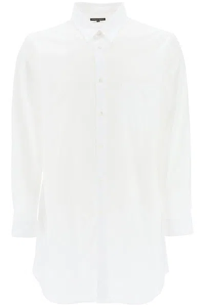Shop Comme Des Garçons Homme Deux Maxi Shirt In Poplin In Bianco