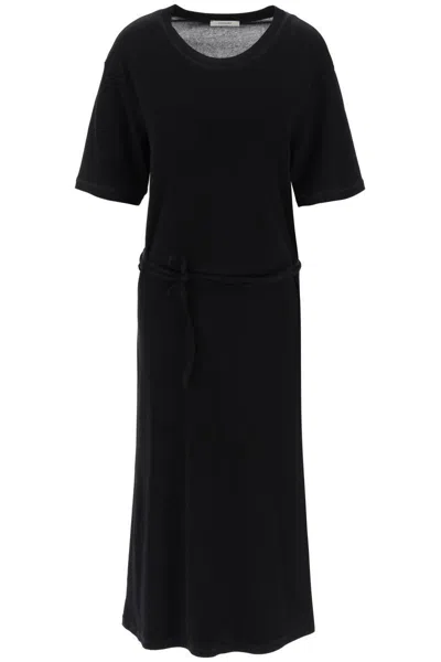Shop Lemaire Maxi T-shirt Style Dress In Nero