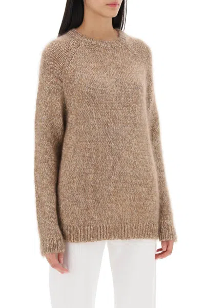 Shop Totême Melange-effect Sweater In Beige