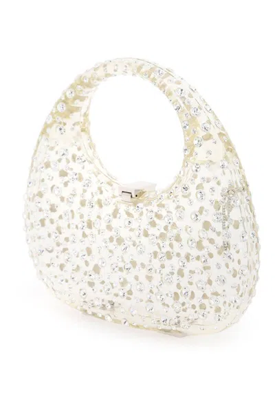 Shop L'alingi Meleni Handbag With Crystals In Neutro