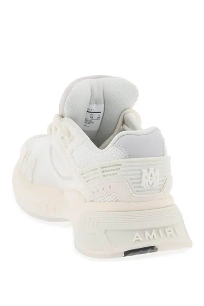 Shop Amiri Mesh And Leather Ma Sneakers In 9 In Bianco
