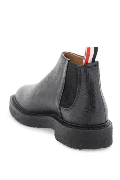 Shop Thom Browne Mid Top Chelsea Ankle Boots In Nero