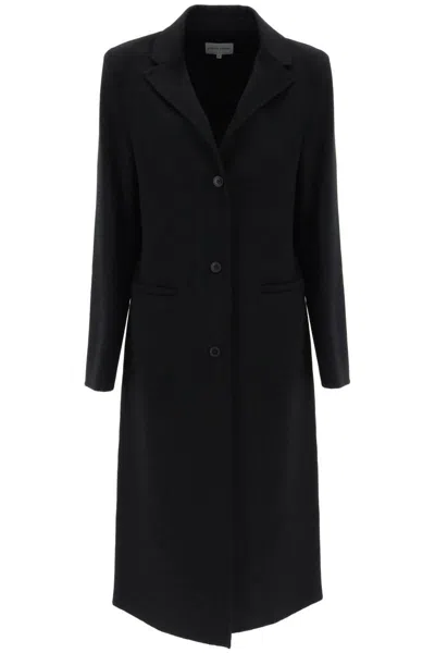 Shop Loulou Studio Mill Long Coat In Wool And Cashmere In Nero