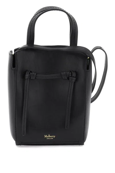 Shop Mulberry Mini Clovelly Tote Bag In Nero