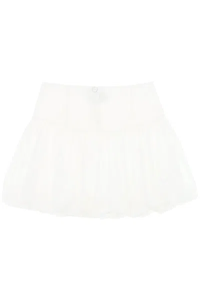 Shop Paloma Wool Mini Globe Mini Skirt In Bianco