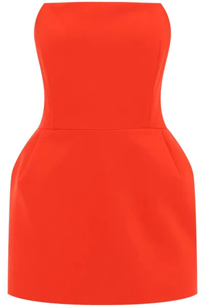 Shop Magda Butrym Mini Hourglass-shaped Dress In Rosso