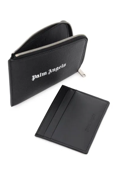 Shop Palm Angels Mini Pouch With Pull-out Cardholder In Nero