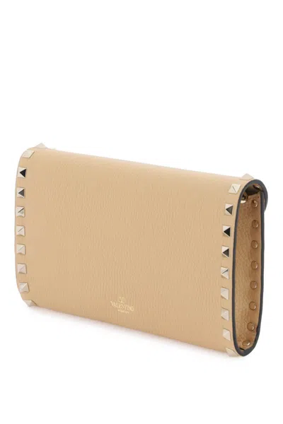 Shop Valentino Mini Rockstud Studded In Beige