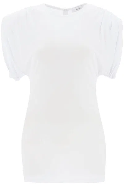 Shop Wardrobe.nyc Mini Sheath Dress With Structured Shoulders In Bianco