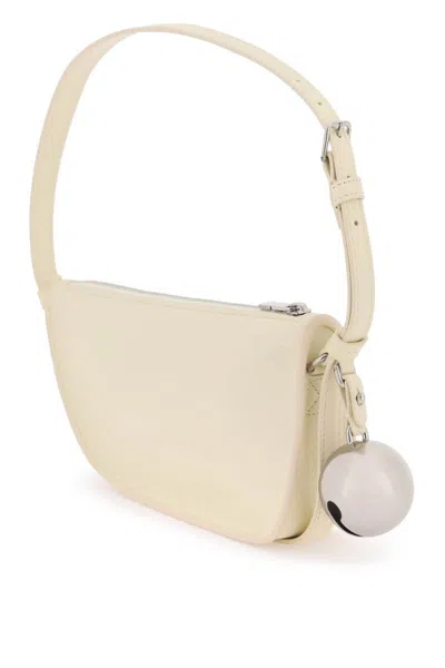 Shop Burberry Mini Shield Shoulder Bag In Bianco
