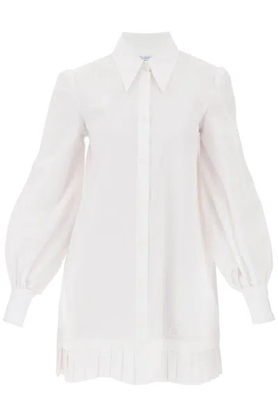 Shop Off-white Mini Shirt Dress In Bianco