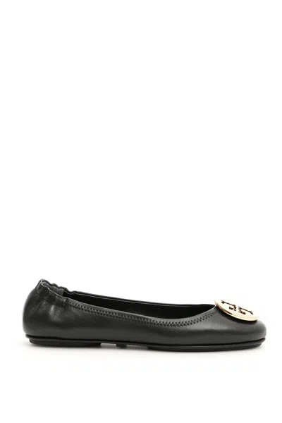 Shop Tory Burch Minnie Travel Flats In Nero