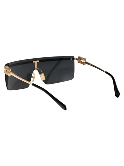 Shop Miu Miu Sunglasses In 5ak5s0 Gold