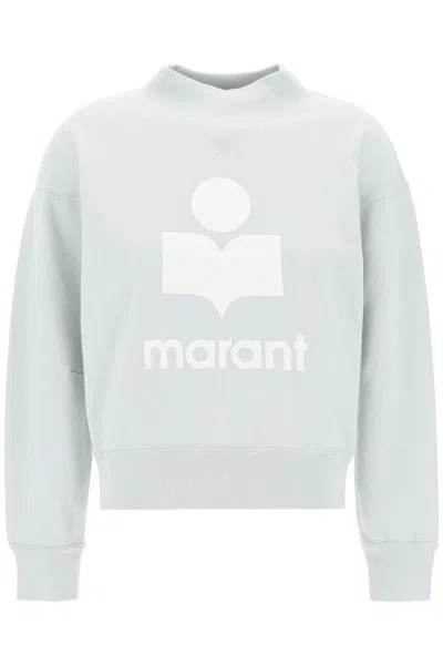Shop Isabel Marant Étoile Moby Sweatshirt With Flocked Logo In Verde