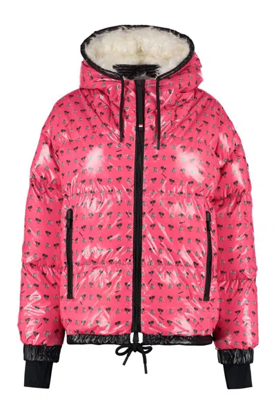 Shop Moncler 3  Grenoble - Echelle Hooded Nylon Down Jacket In Pink