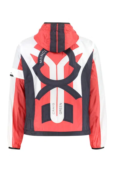 Shop Moncler 5  Craig Green - Clonophis Technical Fabric Hooded Jacket In Multicolor