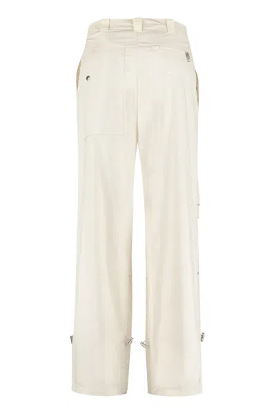 Shop Moncler Genius 2 Moncler 1952 - Technical Fabric Pants In Panna