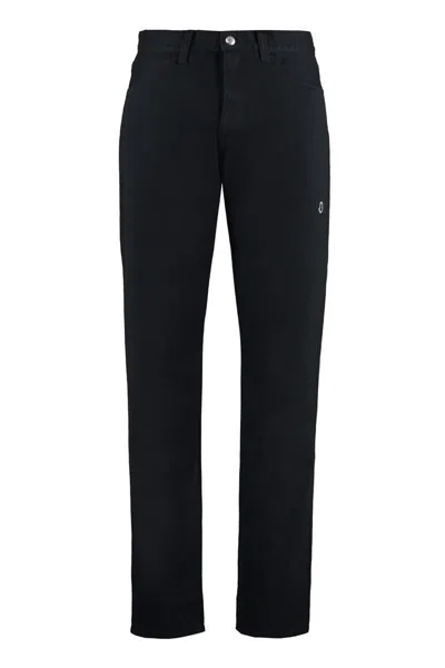 Shop Moncler Genius 5-pocket Straight-leg Jeans In Black