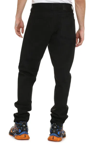 Shop Moncler Genius 5-pocket Straight-leg Jeans In Black