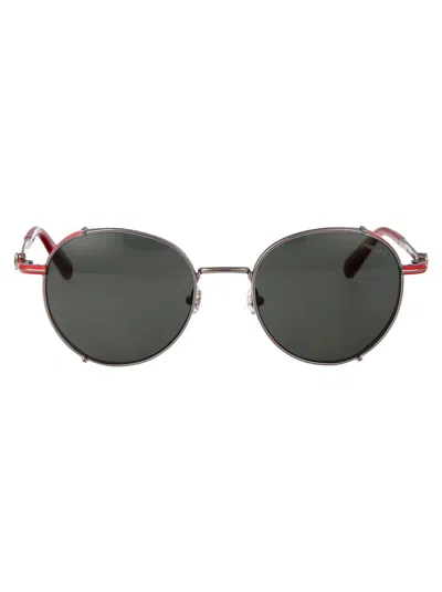 Shop Moncler Sunglasses In 14 Rutenio Chiaro Lucido