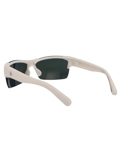 Shop Moncler Sunglasses In 21g Bianco Lucido