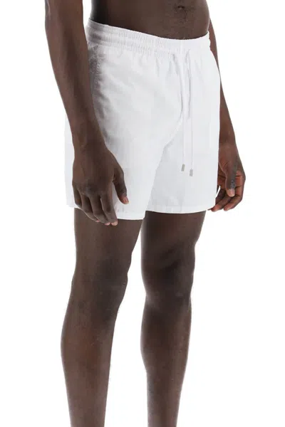 Shop Vilebrequin Moorea Sea Bermuda Shorts In Bianco