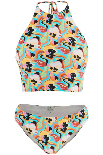 Shop Etro Multicolored Floral Bikini Set