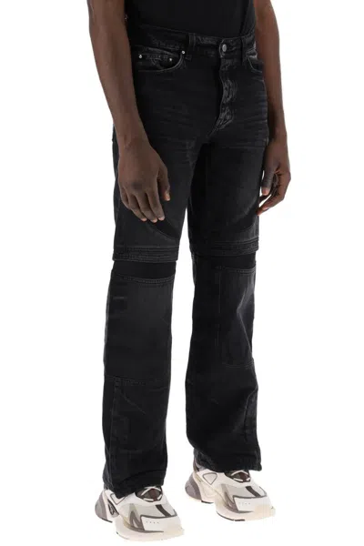 Shop Amiri Mx-3 Jeans With Mesh Inserts In Blu