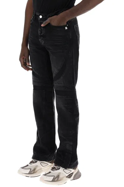 Shop Amiri Mx-3 Jeans With Mesh Inserts In Blu