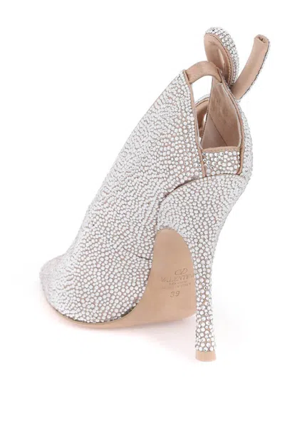 Shop Valentino Nite-out Pumps With Crystals In Argento