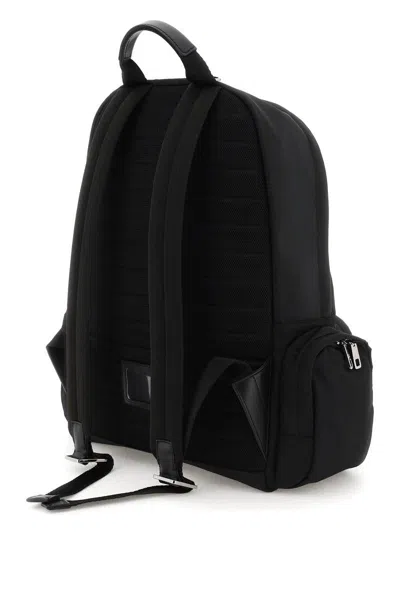 Shop Dolce & Gabbana Nylon Backpack With Logo In Nero