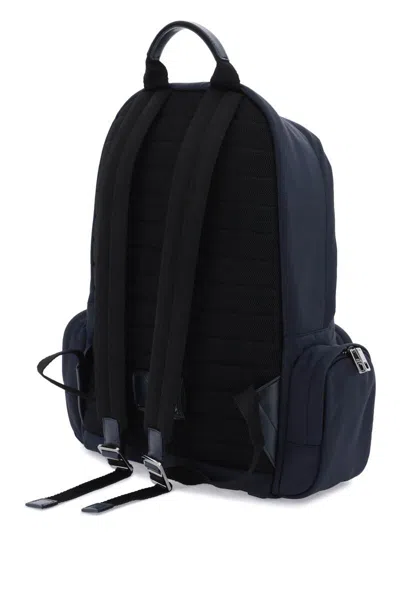 Shop Dolce & Gabbana Nylon Backpack With Logo In Blu