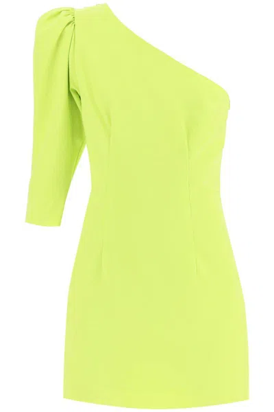 Shop Dsquared2 One Shoulder Mini Dress In Verde