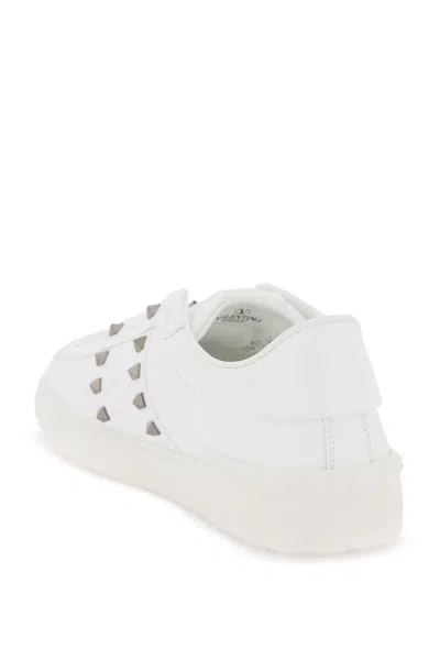 Shop Valentino Open Rockstud Untitled Sneakers In Bianco