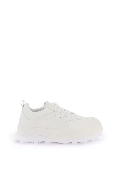 Shop Jil Sander Orb Sneakers In Bianco