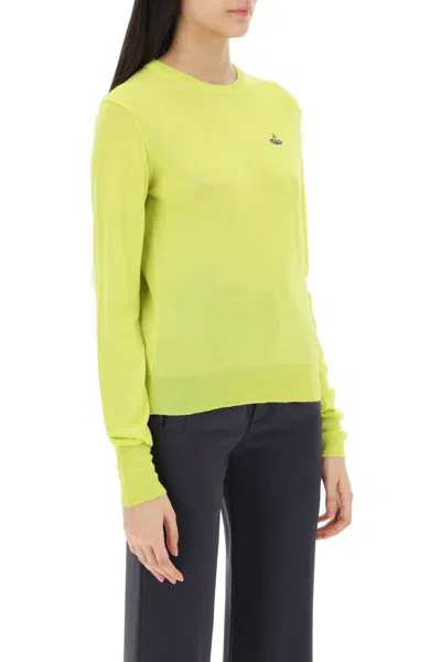 Shop Vivienne Westwood Orb Embroidery Sweater In Giallo
