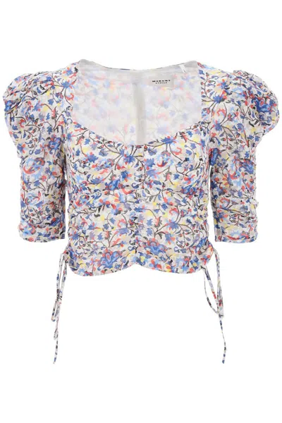 Shop Isabel Marant Étoile Organic Cotton 'galaor' Top In Multicolor