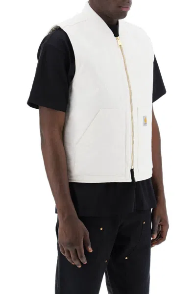Shop Carhartt Organic Cotton Classic Vest In Bianco