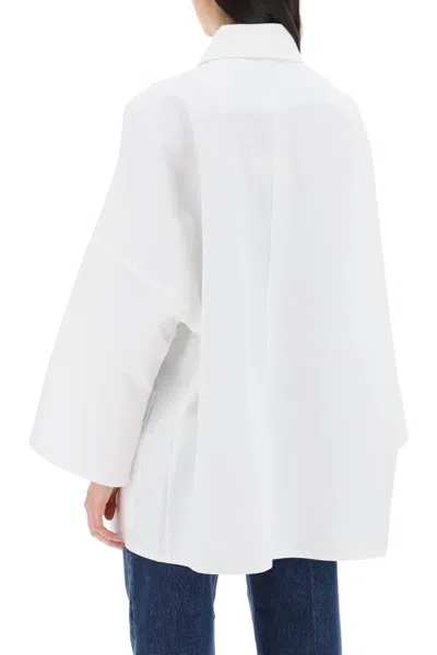 Shop Totême Organic Cotton Overshirt For In Bianco