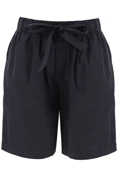 Shop Birkenstock X Tekla Organic Poplin Pajama Shorts In Blu