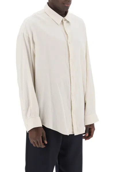 Shop Acne Studios Oversized Cotton Shirt For In Neutro