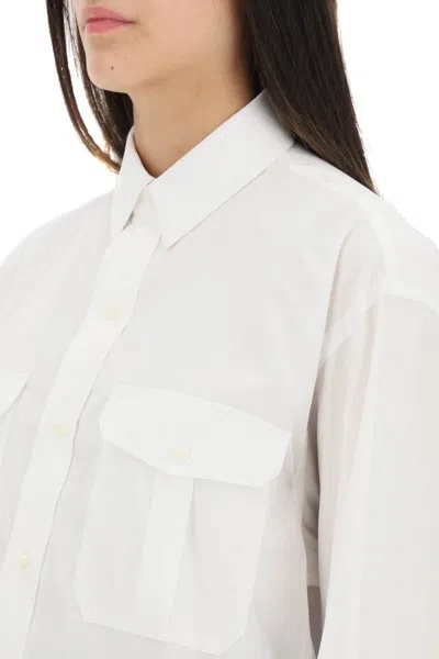 Shop Wardrobe.nyc Oversized Shirt In Bianco