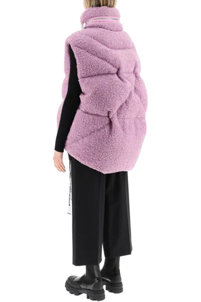 Shop Khrisjoy Padded Fleece Vest In Viola