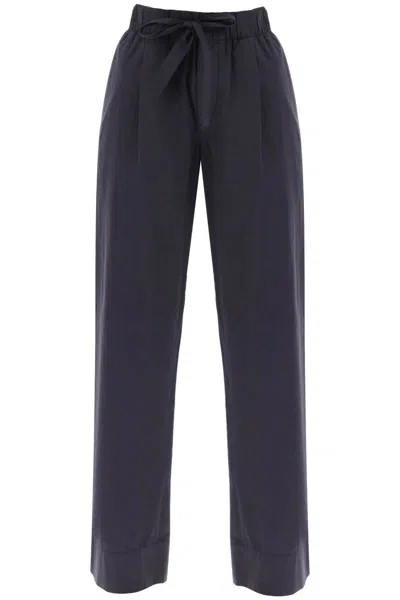 Shop Birkenstock X Tekla Pajama Pants In Organic Poplin In Blu
