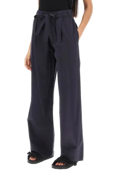 Shop Birkenstock X Tekla Pajama Pants In Organic Poplin In Blu