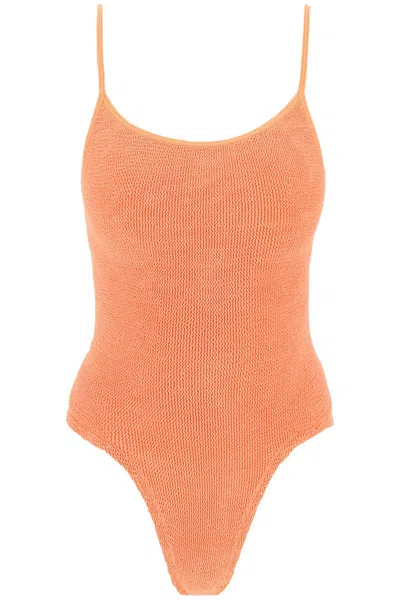 Shop Hunza G Pamela One-piece Swimsuit In Arancio