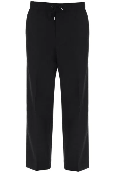 Shop Oamc Pants With Elasticated Waistband In Nero