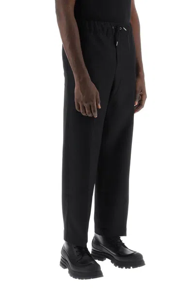 Shop Oamc Pants With Elasticated Waistband In Nero
